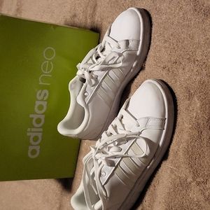 White Adidas sneakers for women